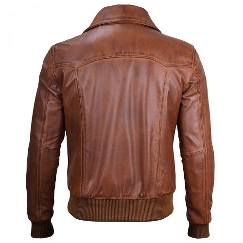 Mens Leather Bomber Jackets #2