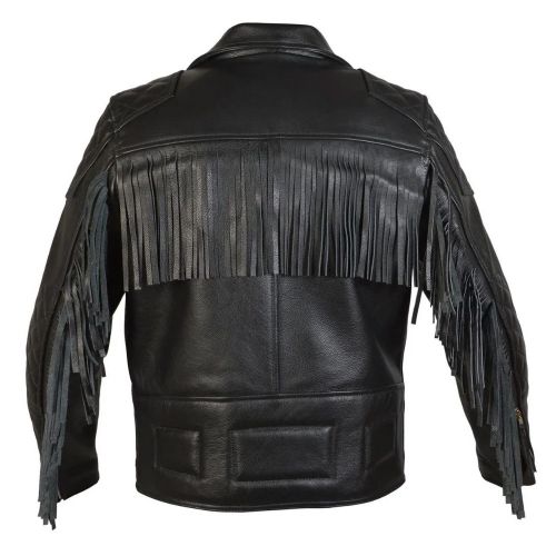 Mens Fringes Leather Jackets #2
