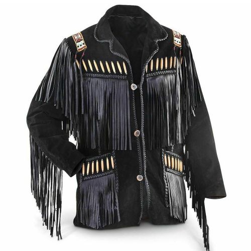Mens Fringes Leather Jackets