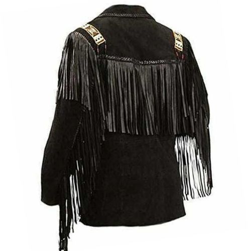 Mens Fringes Leather Jackets #2