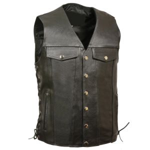 Mens Leather Vest